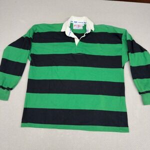Maxmore Rugby & Soccer Supply Polo Shirt Mens XL Green Striped Cotton Matt Godek